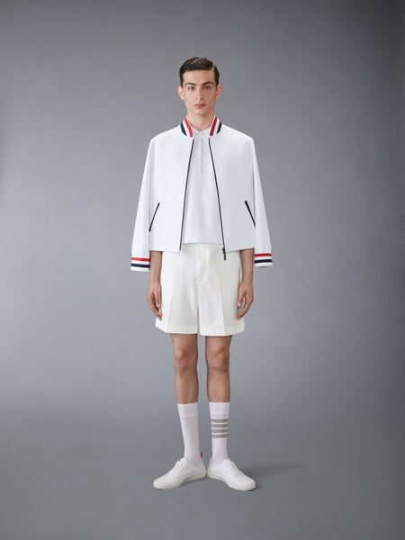 STRETCH VISCOSE TENNIS POLO WHITE