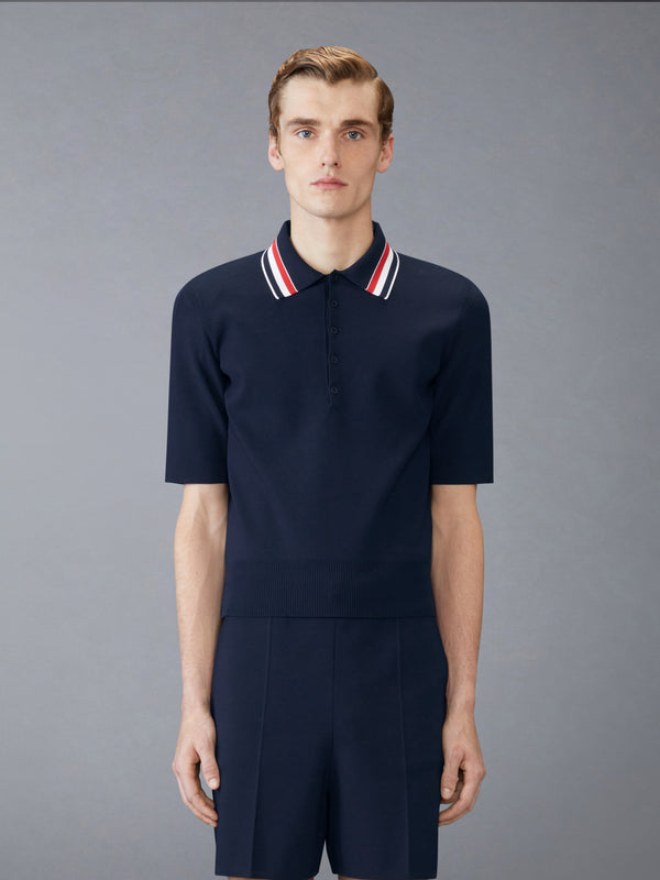 STRETCH VISCOSE TENNIS POLO - image 1