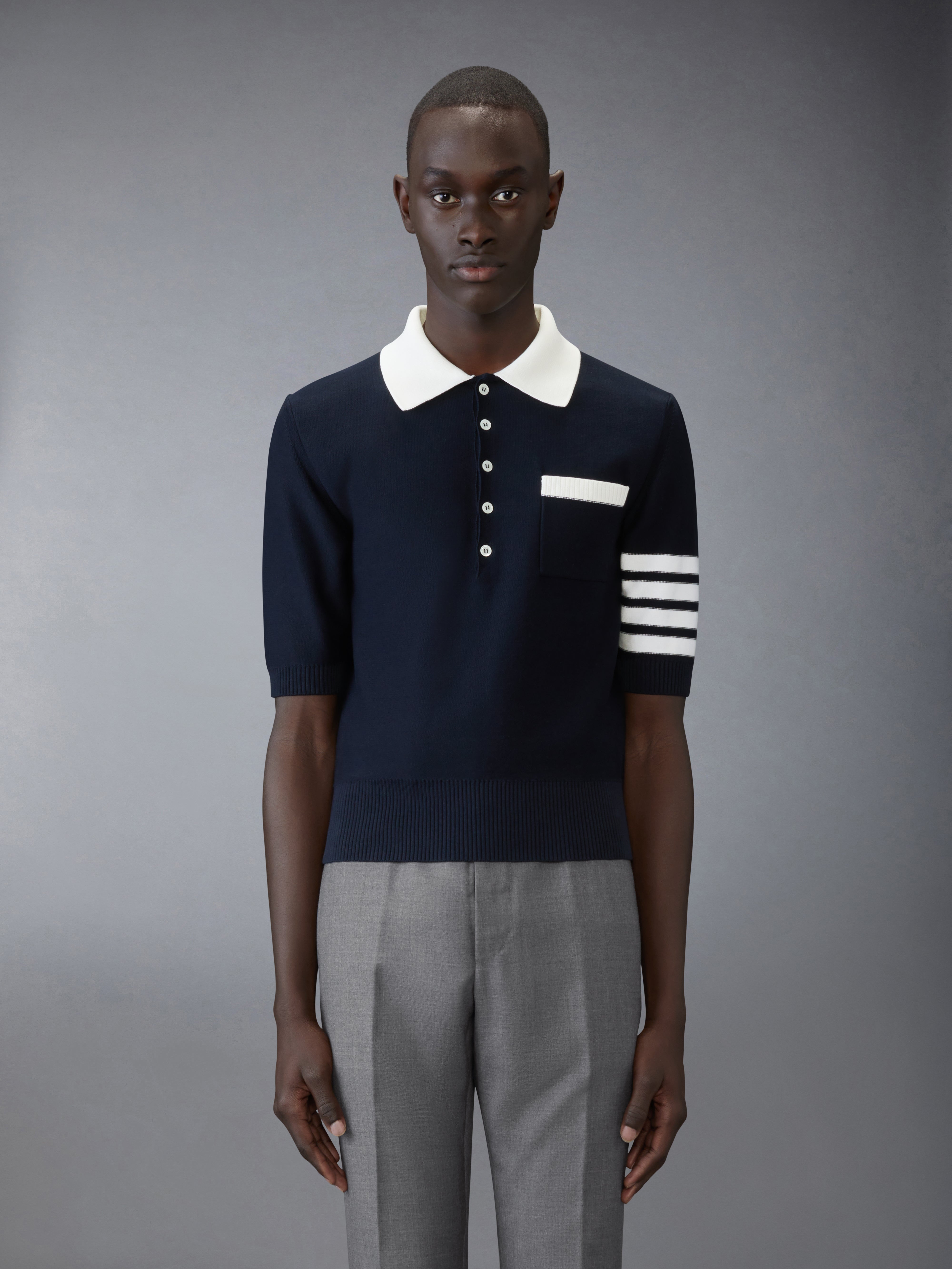 中古・古着通販】Thom Browne (トムブラウン) ポロシャツ グレー