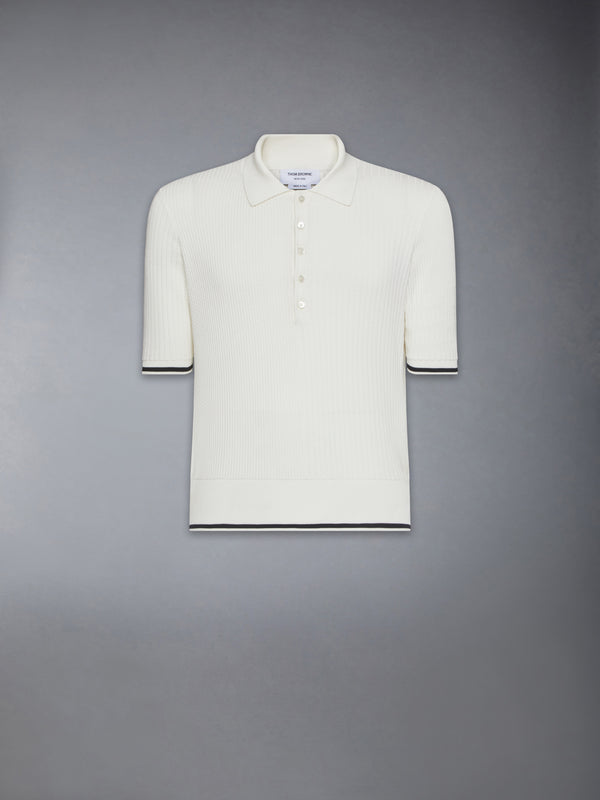 HALF & HALF COTTON 4-BAR RELAXED FIT POLO - featured image