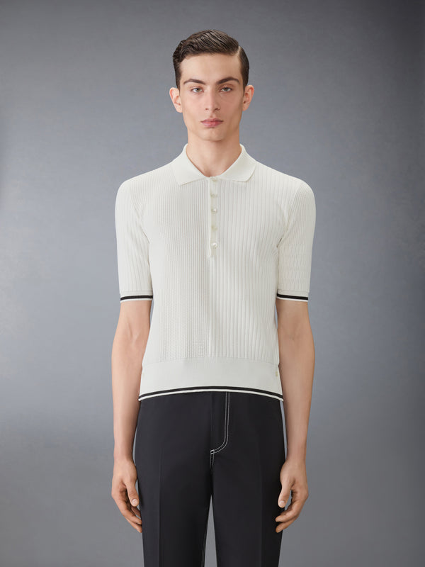 HALF & HALF COTTON 4-BAR RELAXED FIT POLO - image 1