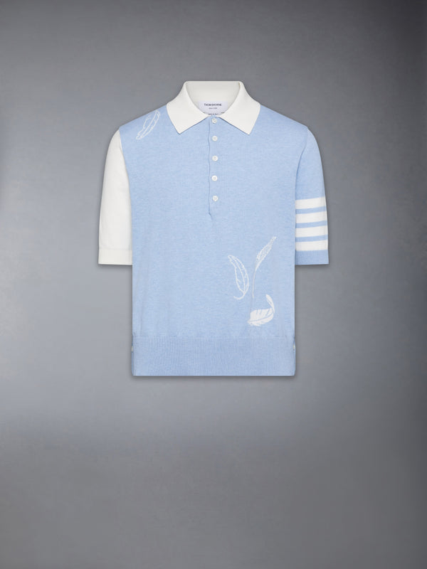 FUNMIX FEATHER INTARSIA 4-BAR POLO - featured image