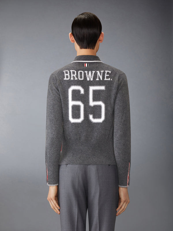 BROWNE 65 ジャージー インターシャ カシミヤ 長袖ポロシャツ - image 2