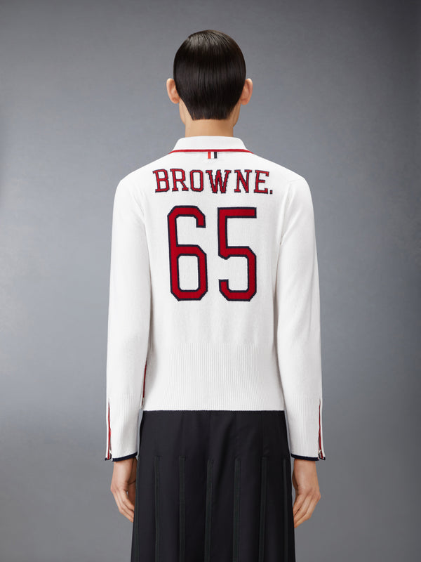 BROWNE 65 ジャージ インターシャ カシミア 長袖ポロシャツ - image 2