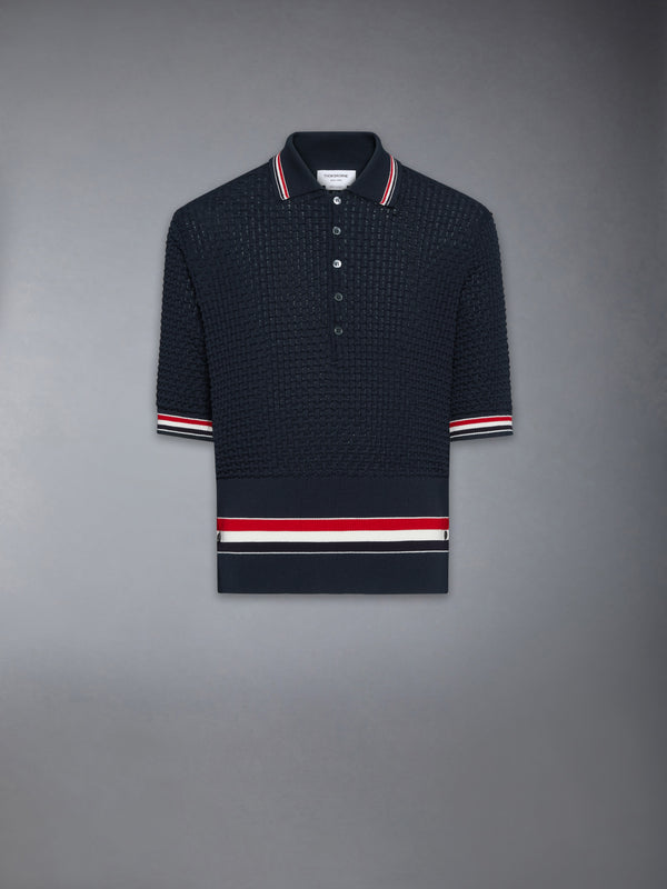 FLOAT RIPPLE STITCH RWB STRIPE POLO - featured image