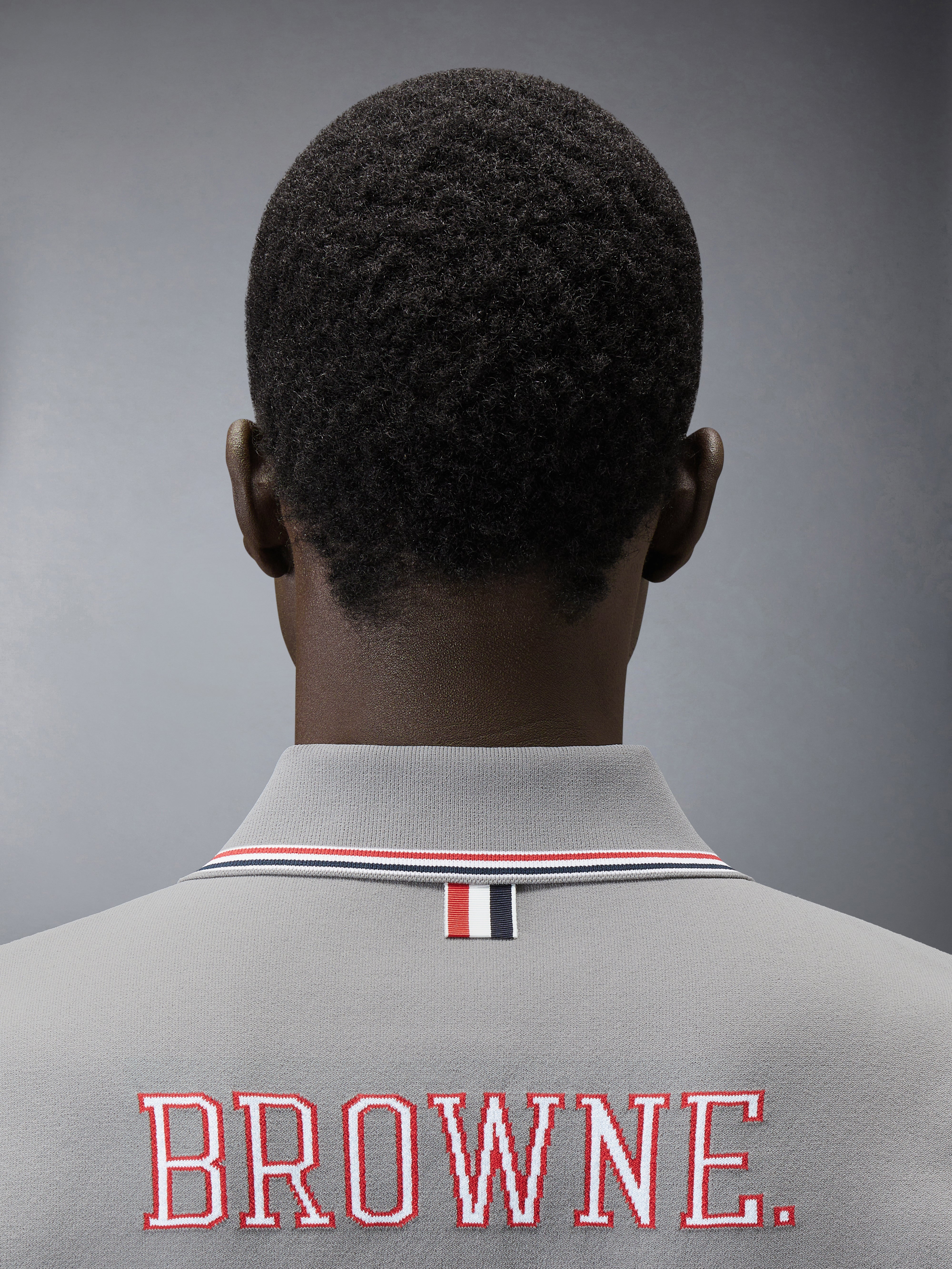 Browne 65 Intarsia Zip Polo | Thom Browne