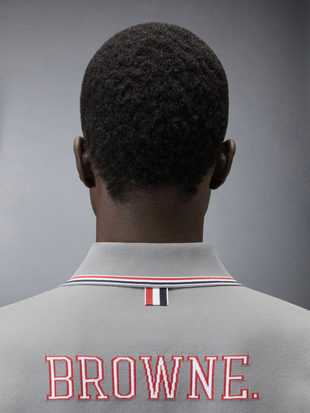 BROWNE 65 INTARSIA ZIP POLO LT GREY