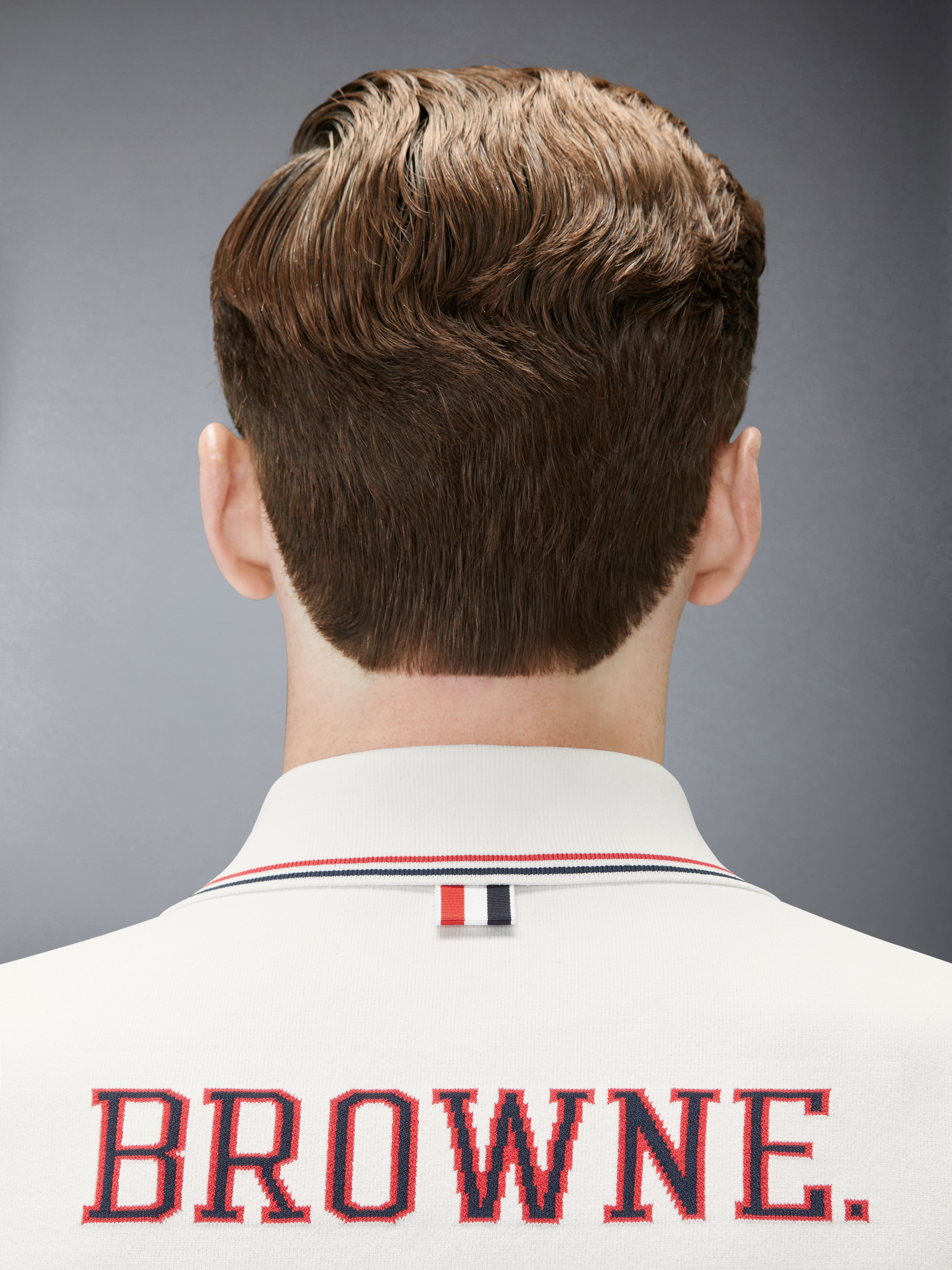 Browne 65 Intarsia Zip Polo | Thom Browne
