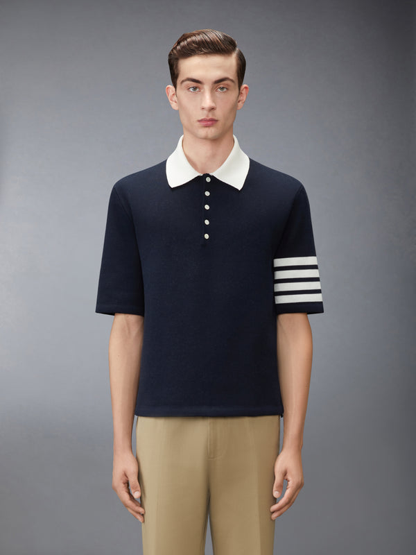 CREST INTARSIA JACQUARD 4-BAR RUGBY FIT POLO - image 1