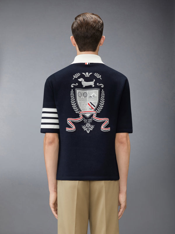 CREST INTARSIA JACQUARD 4-BAR RUGBY FIT POLO - image 2