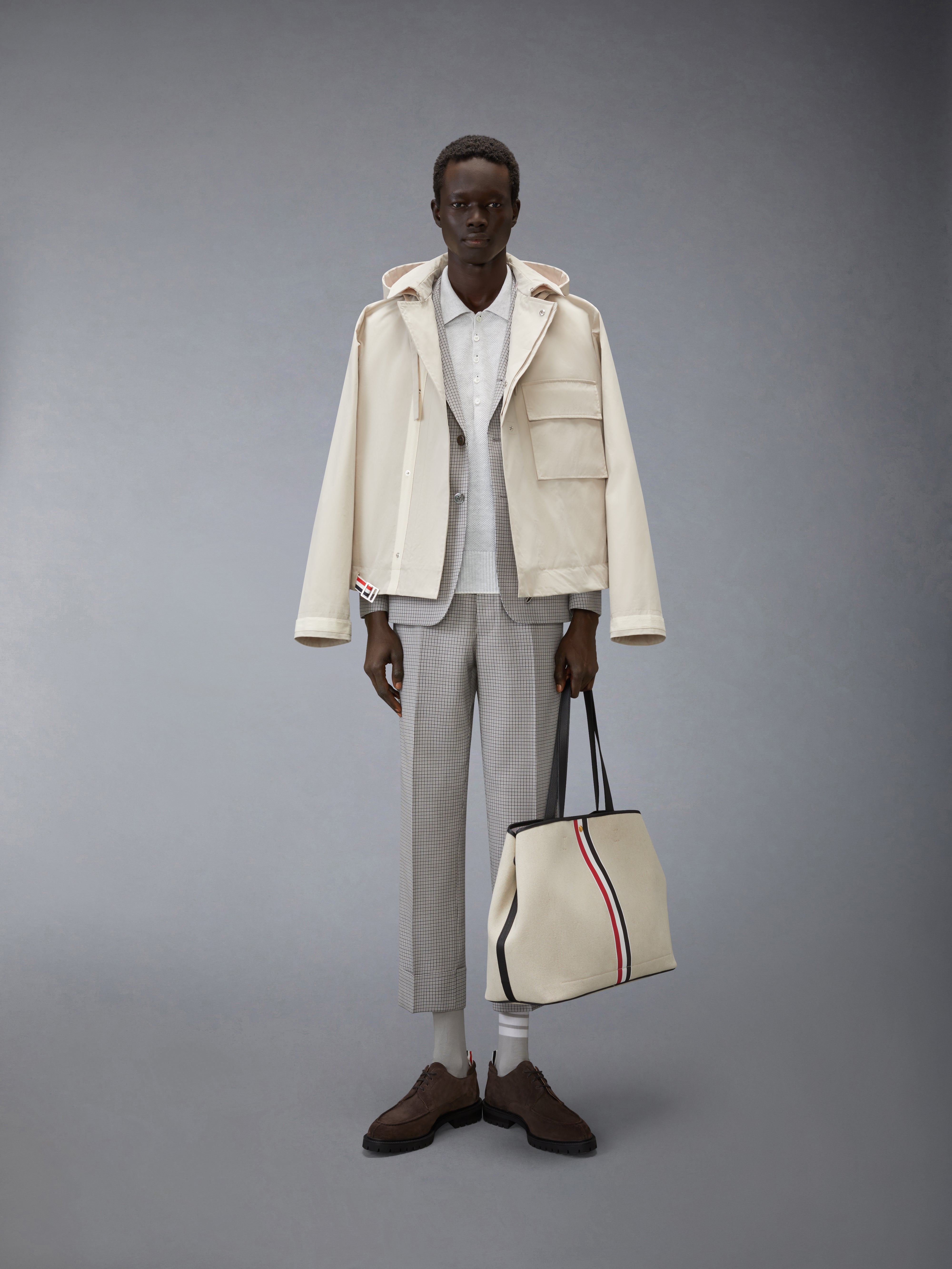 リネン コットン 4-BAR リラックスフィット ポロシャツ | Thom Browne