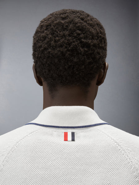 LINEN COTTON 4-BAR RELAXED FIT POLO WHITE