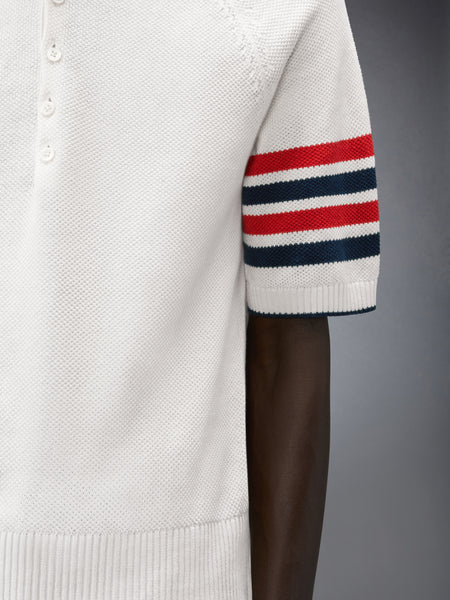 LINEN COTTON 4-BAR RELAXED FIT POLO WHITE