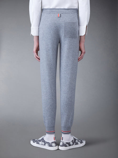 CASHMERE STRIPE SWEATPANTS LT GREY