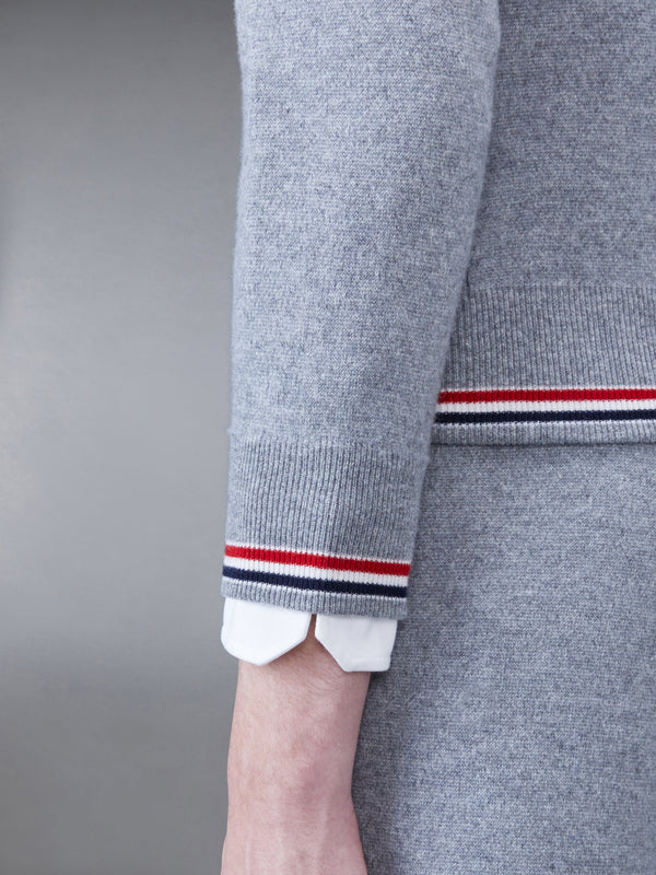 Cashmere Stripe Zip Front Hoodie