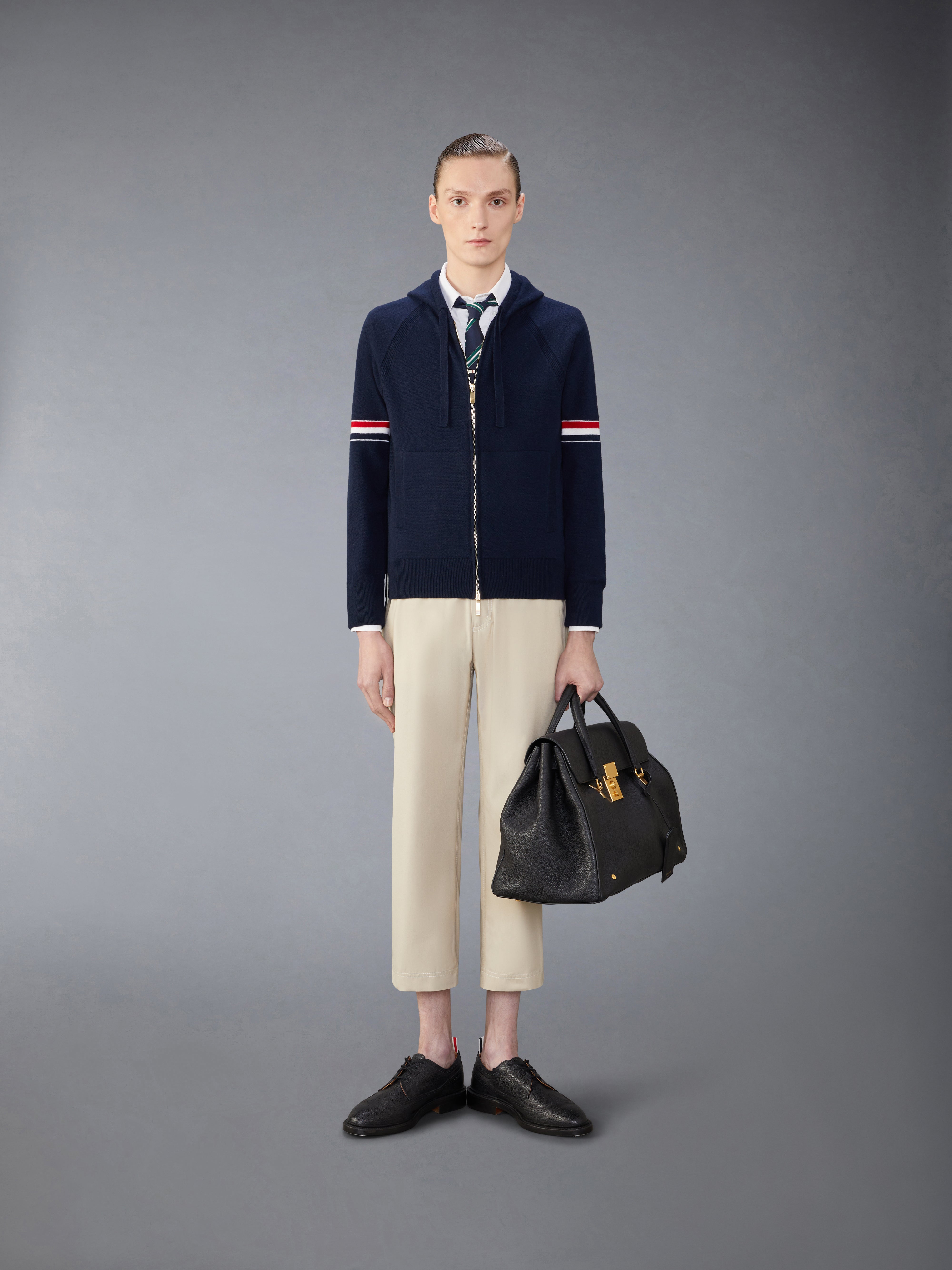 Cashmere Armband Zip Up Hoodie | Thom Browne