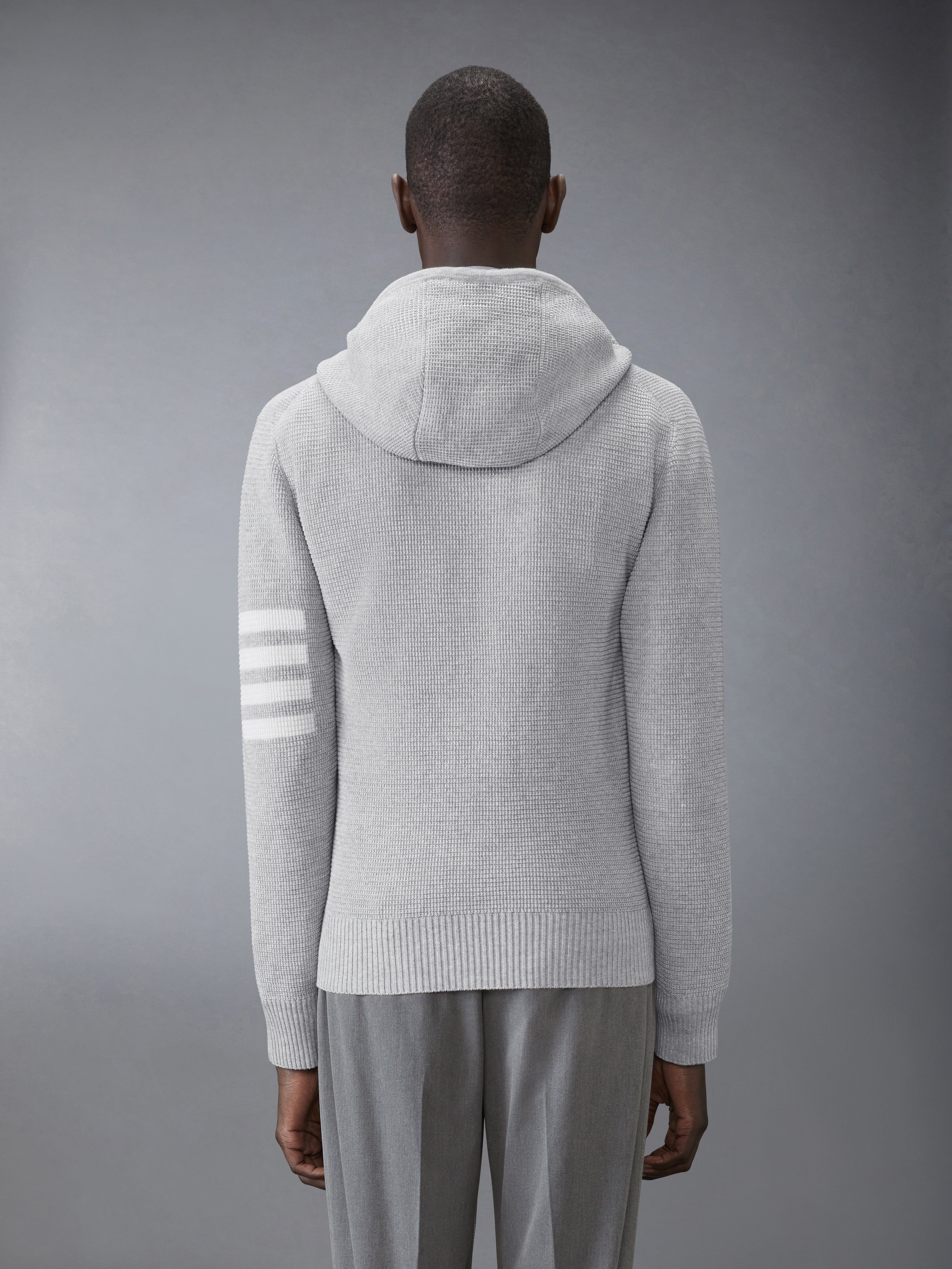 Linen Cotton 4-Bar Relaxed Fit Hoodie | Thom Browne