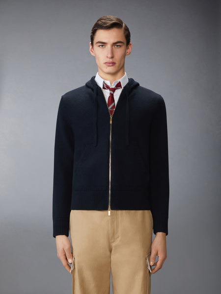 GEESE INTARSIA MERINO WOOL HOODIE