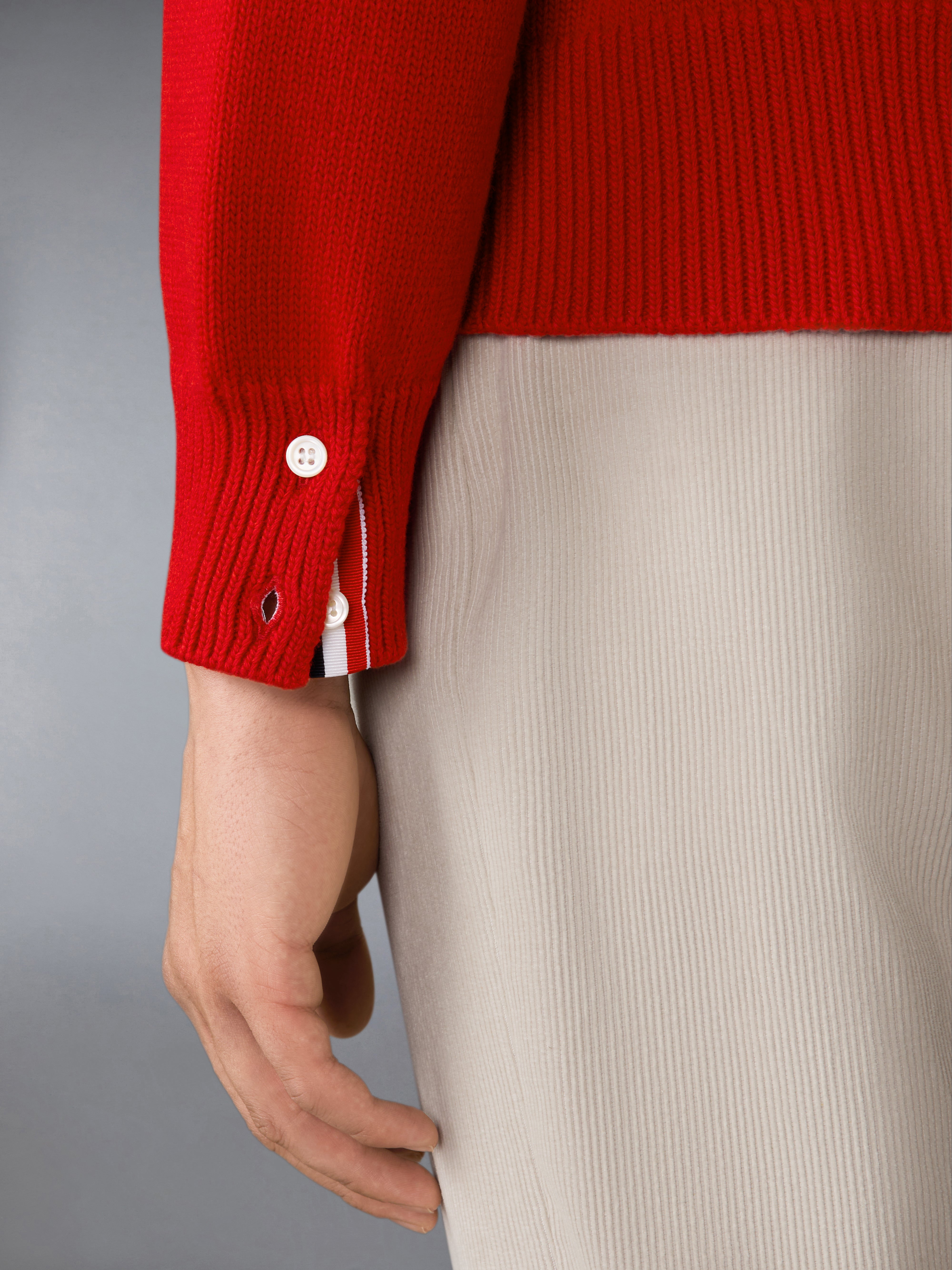 Hector Intarsia Merino Zip Up Hoodie | Thom Browne