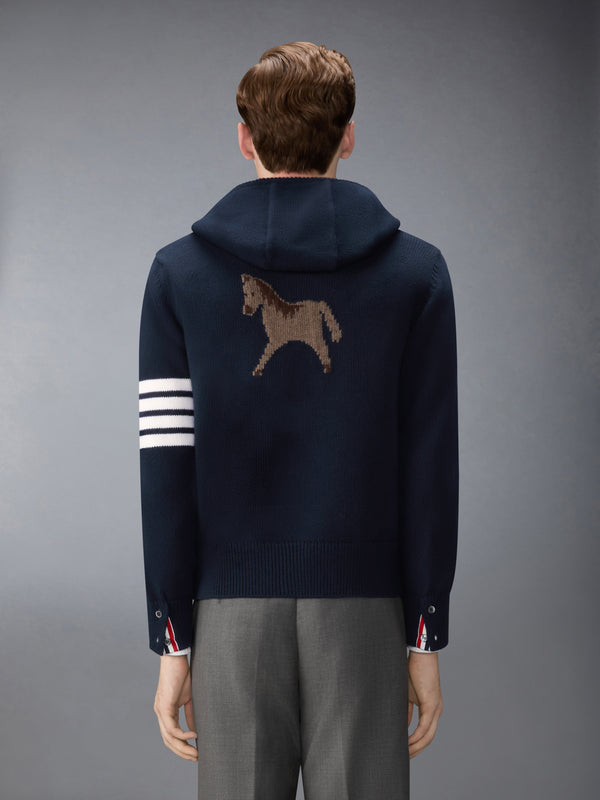 LUNAR NEW YEAR INTARSIA MERINO 4-BAR ZIP UP HOODIE - image 2