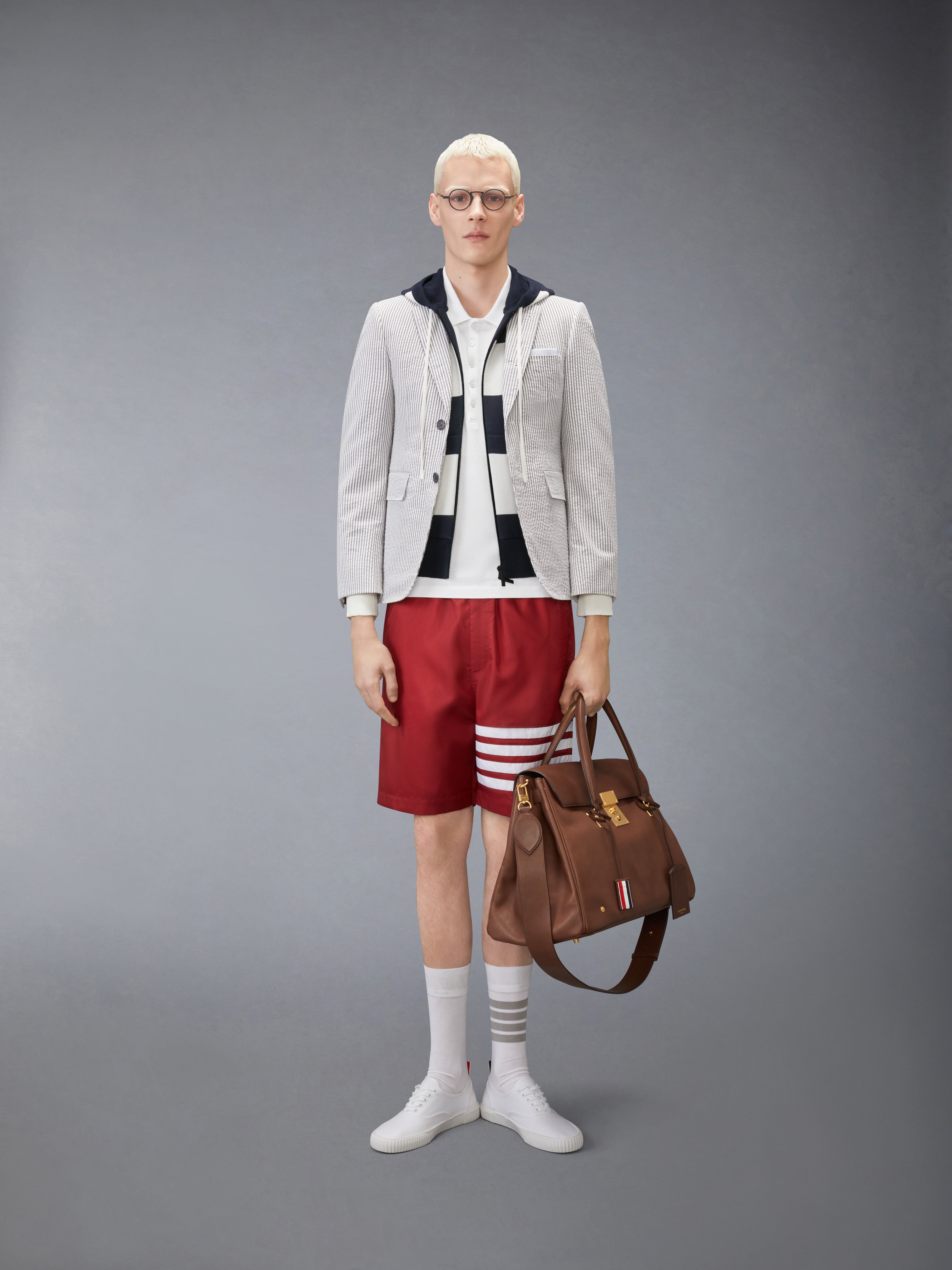 Hector 4-Bar Rugby Zip Up Hoodie | Thom Browne