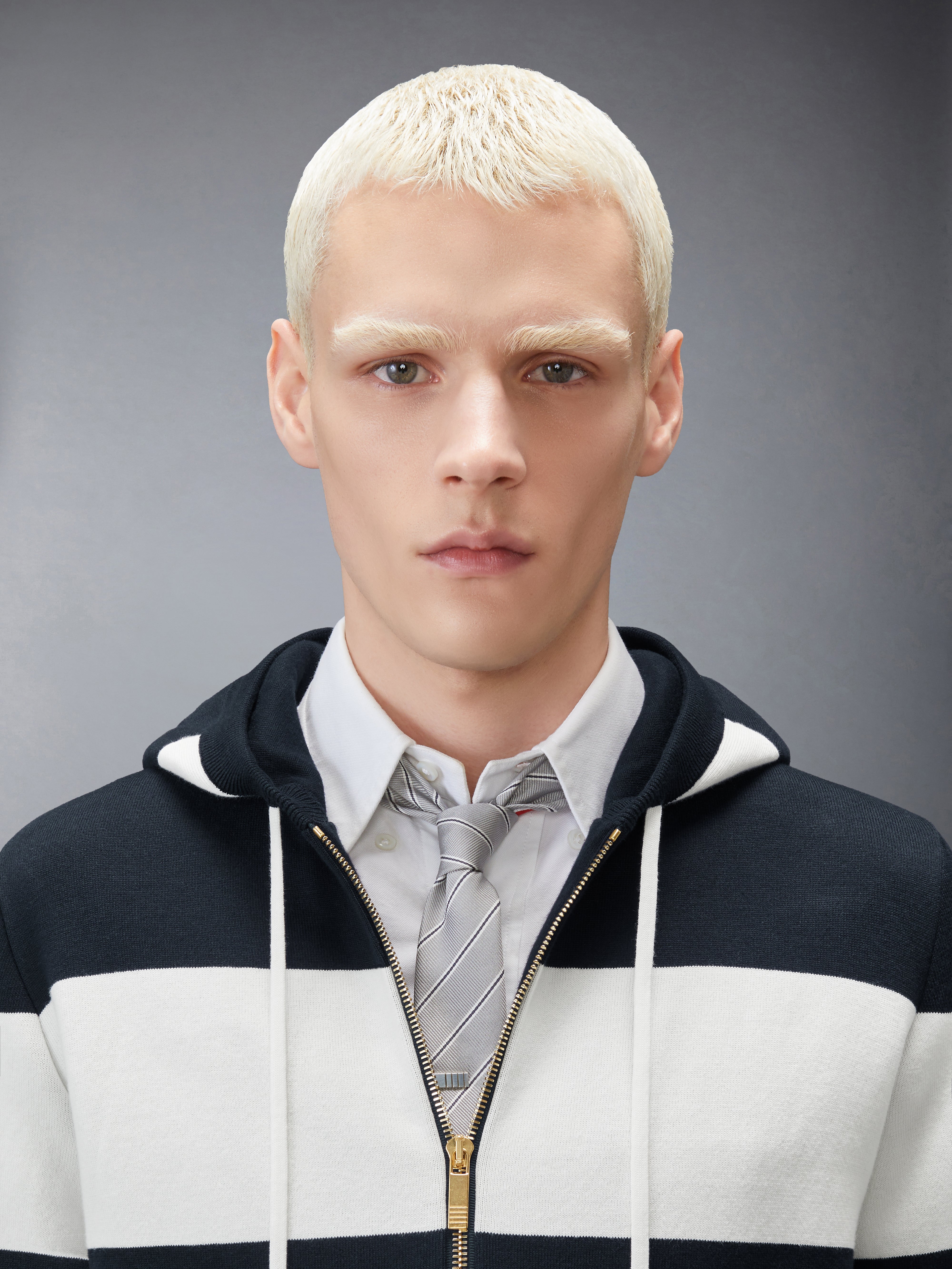 HECTOR 4-BAR ラグビー ジップアップ パーカー | Thom Browne