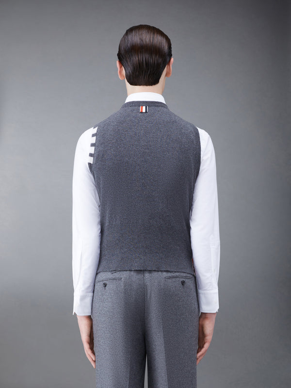Cashmere 4-Bar Short Crew Neck Shell Top - image 2