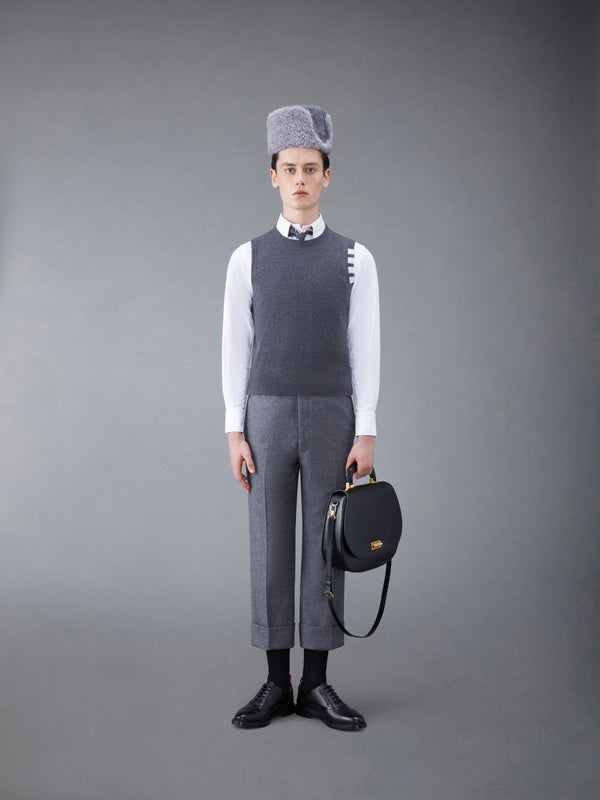 Cashmere 4-Bar Short Crew Neck Shell Top - image 3