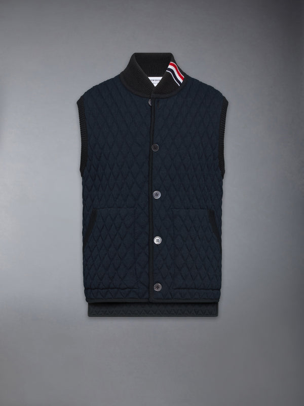 MERINO WOOL INTARSIA JACQUARD WORK VEST - featured image