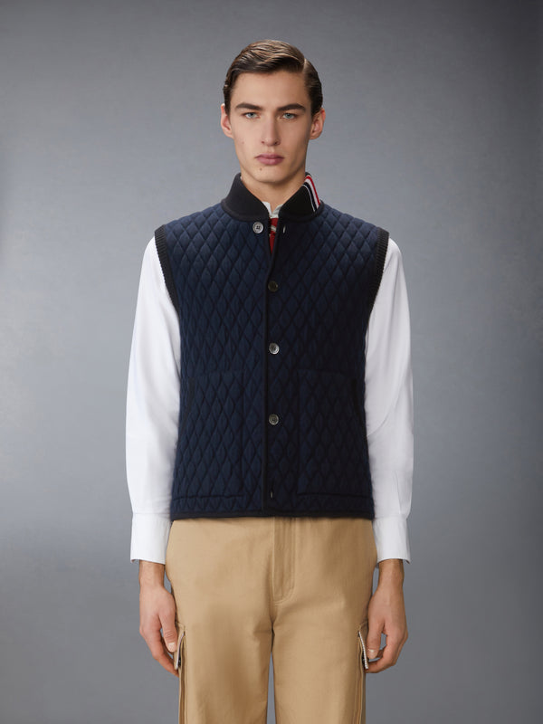 MERINO WOOL INTARSIA JACQUARD WORK VEST - image 1