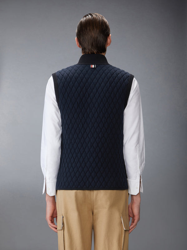 MERINO WOOL INTARSIA JACQUARD WORK VEST - image 2