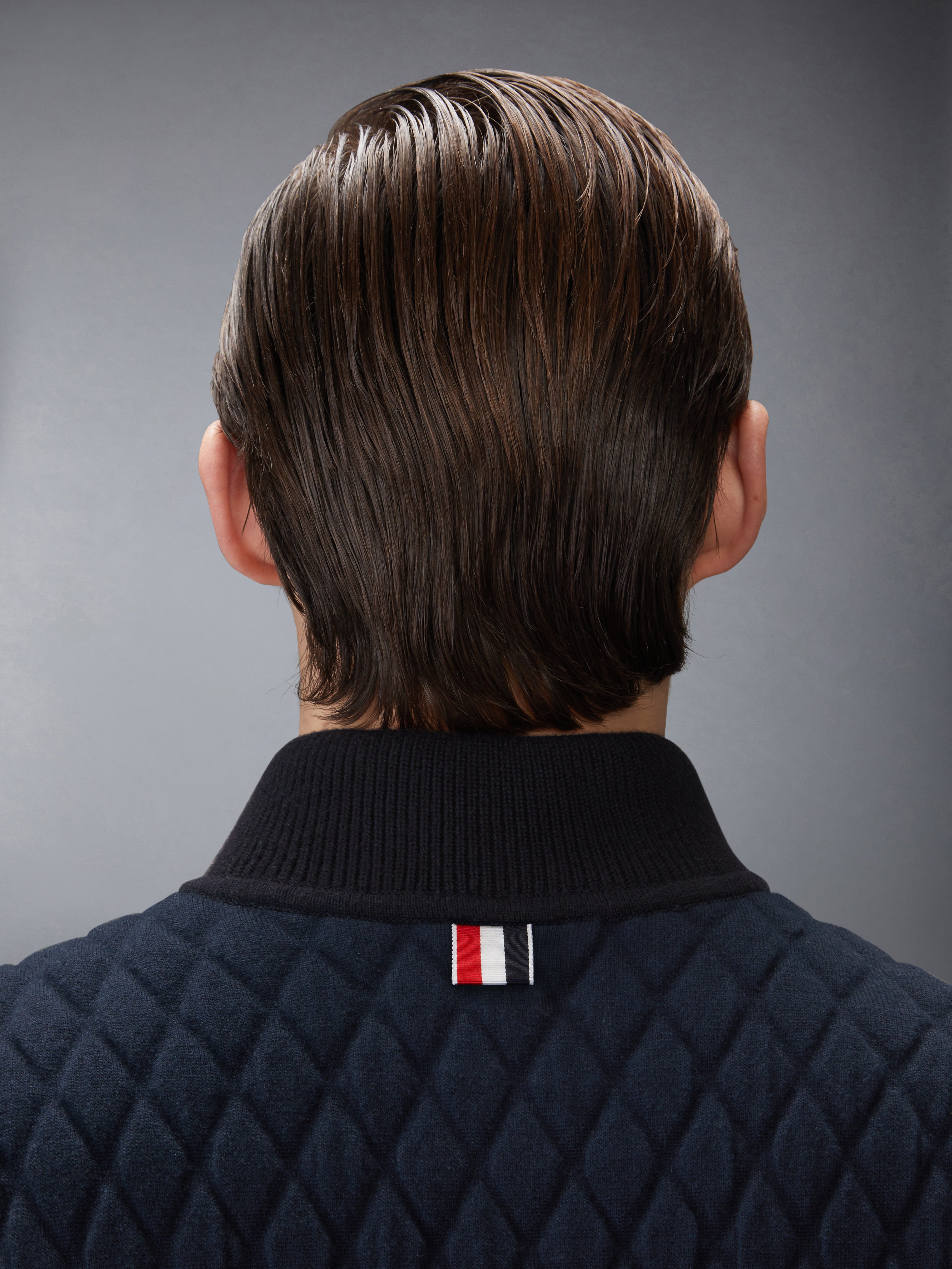 メリノウール インターシャ ジャカード ワークベスト | Thom Browne