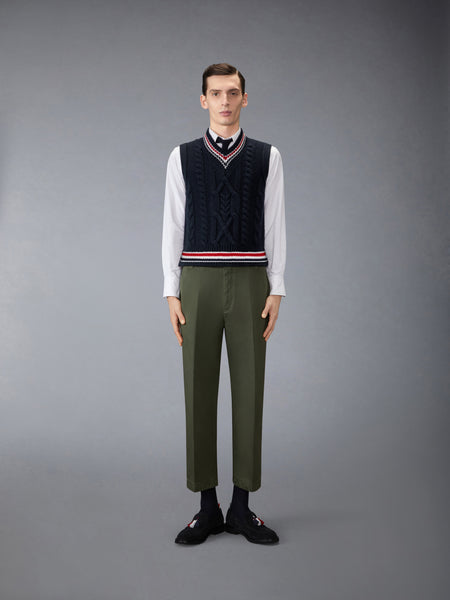 ARAN CABLE STITCH MERINO WOOL VEST