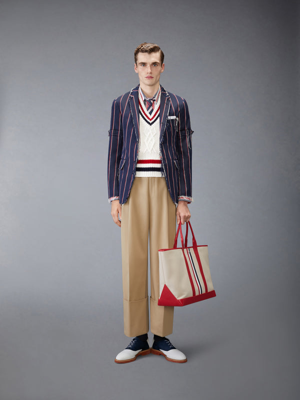 CHUNKY CASHMERE RWB STRIPE VEST - image 3