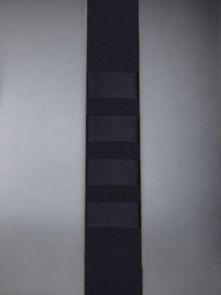 PLAIN WEAVE 4-BAR CLASSIC TIE DARK BLUE