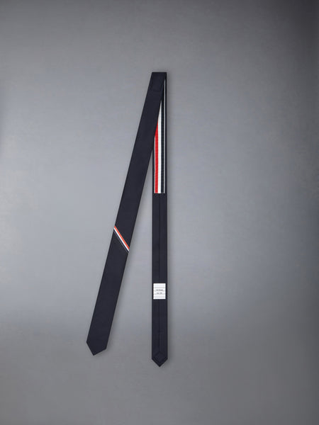 TWILL WOOL STRIPE SELVEDGE TIE NAVY
