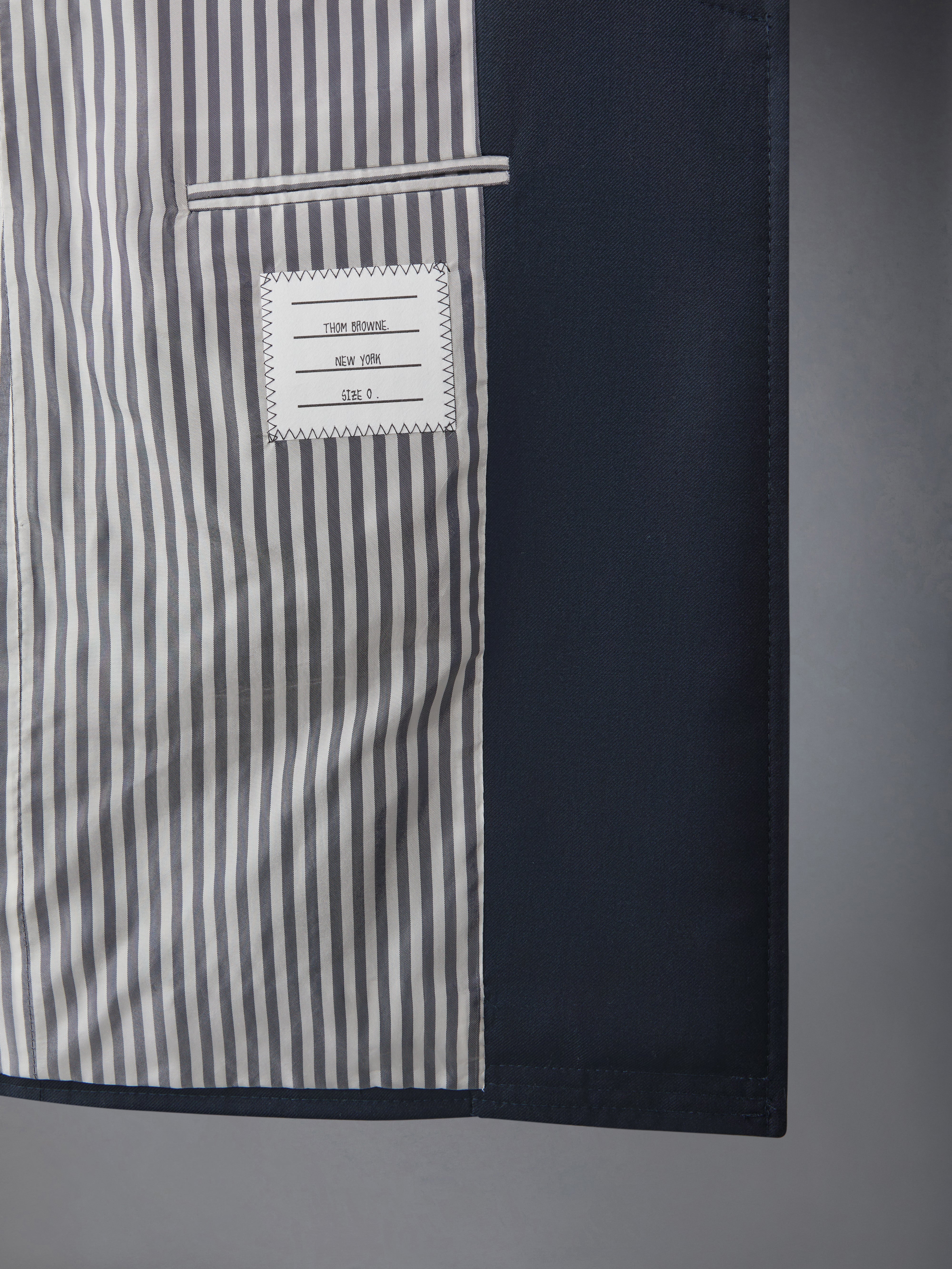 Thom Browne｜COATS (MOC005A 00626 415) super 120s twill chesterfield overcoat | Thom Browne