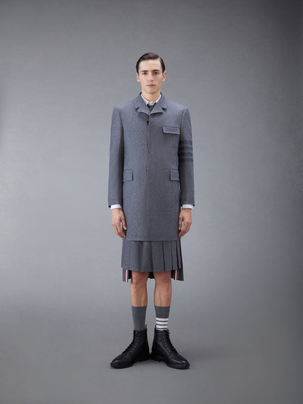 FLANNEL 4-BAR CLASSIC CHESTERFIELD OVERCOAT - featured image