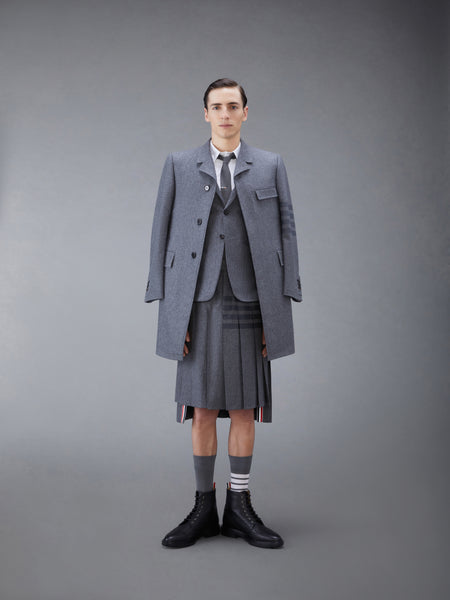 FLANNEL 4-BAR CLASSIC CHESTERFIELD OVERCOAT