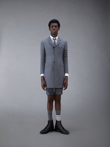 STEP TWILL SCHOOL UNIFORM HIGH ARMHOLE CHESTERFIELD OVERCOAT MED GREY