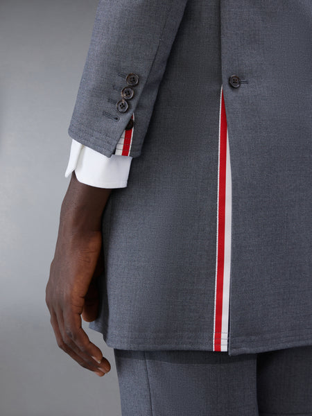 STEP TWILL SCHOOL UNIFORM HIGH ARMHOLE CHESTERFIELD OVERCOAT MED GREY