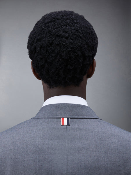 STEP TWILL SCHOOL UNIFORM HIGH ARMHOLE CHESTERFIELD OVERCOAT MED GREY