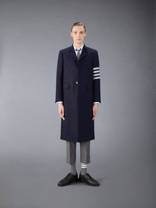 MELTON WOOL 4-BAR CHESTERFIELD OVERCOAT - featured image