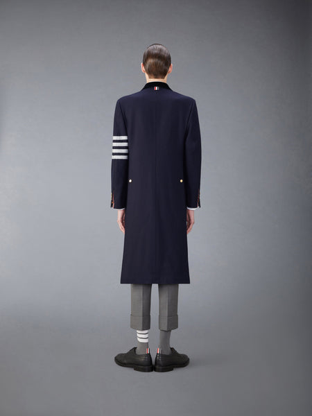 メルトンウール 4BAR チェスターフィールド オーバーコート ネイビー