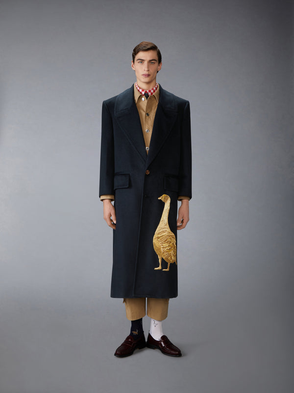 CASHMERE EMBROIDERED APPLIQUE OVERCOAT - image 1