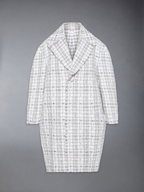 GINGHAM RIBBON TWEED COCOON COAT - featured image
