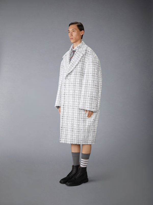 GINGHAM RIBBON TWEED COCOON COAT - image 2