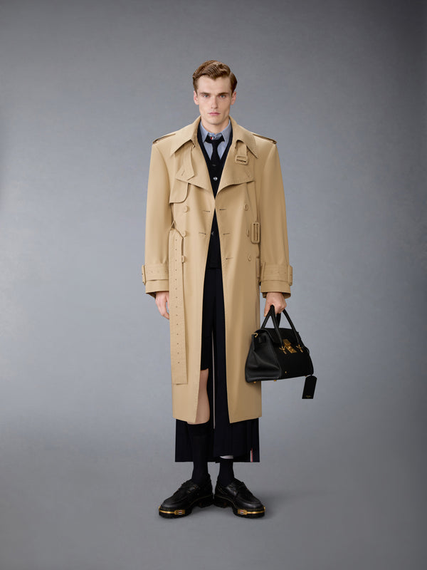OVERSIZED COTTON SUITING TRENCH COAT - image 4