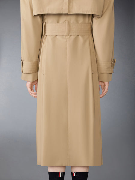 OVERSIZED COTTON SUITING TRENCH COAT KHAKI