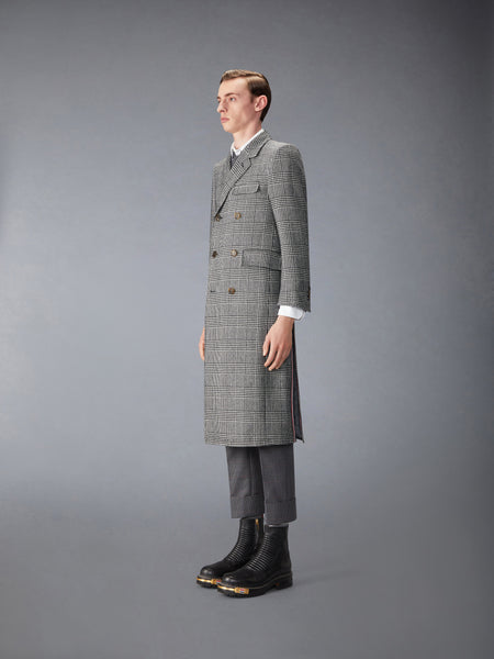 WOOL CHESTERFIELD OVERCOAT BLK/WHT